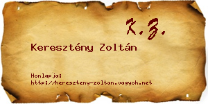 Keresztény Zoltán névjegykártya
